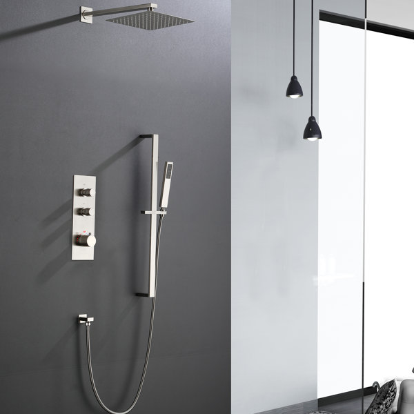 MODLAND Thermostatic Luxury Complete Shower System with Roughin Valve